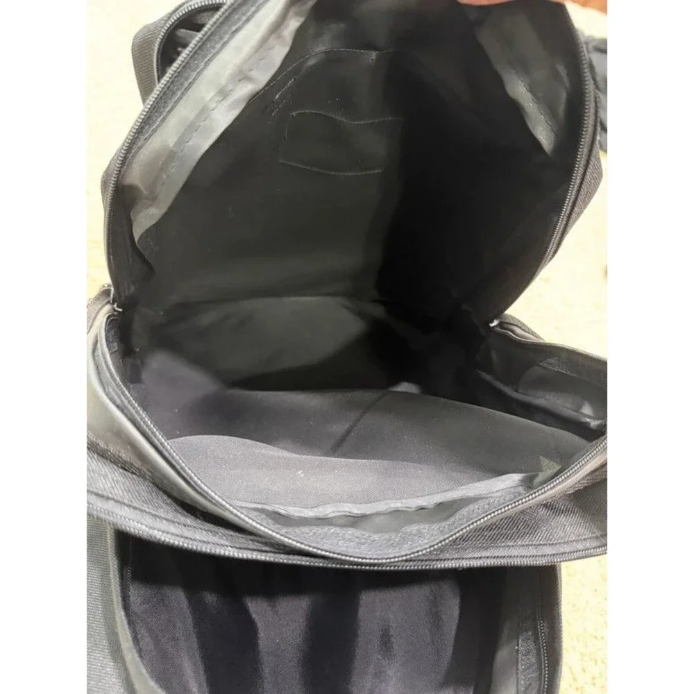 Black Backpack multiple zippered compartments